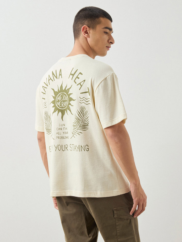 Relaxed Fit Chest Print T-Shirt