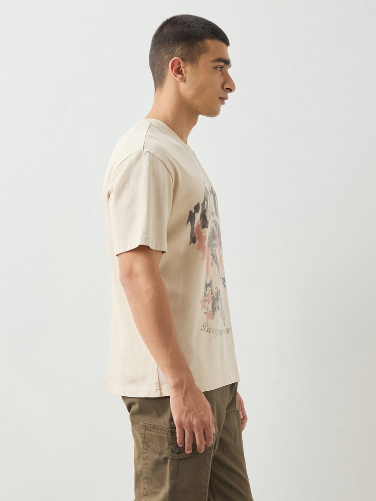 Relaxed Fit Chest Print T-Shirt
