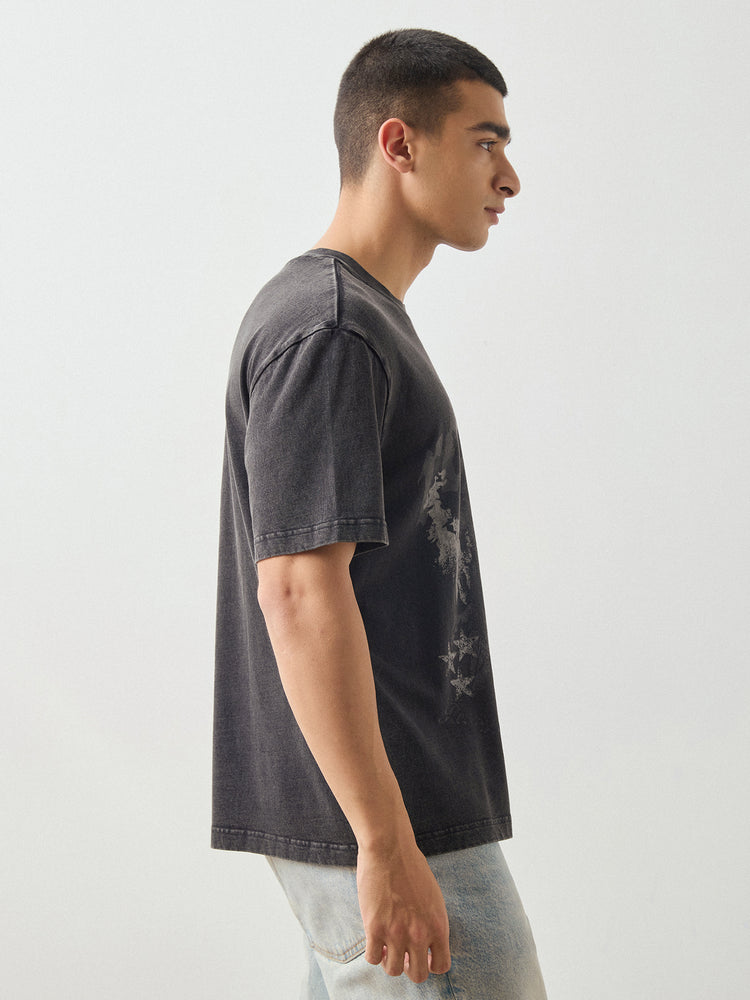 Relaxed Fit Chest Print T-Shirt
