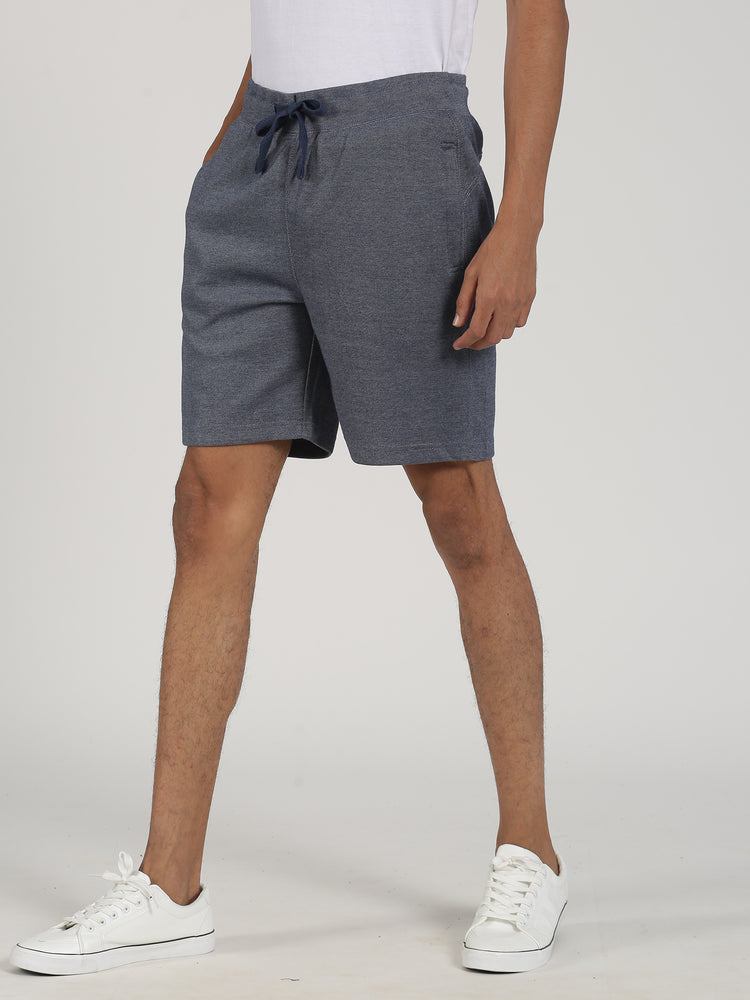 Navy KnIts Plain Shorts
