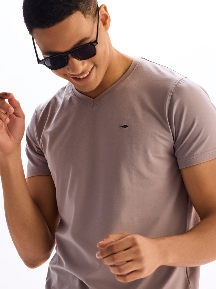 Cotton Stretch V-neck T-Shirt