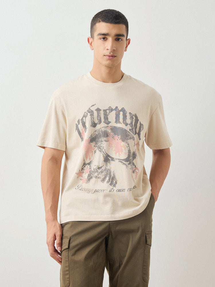 Relaxed Fit Chest Print T-Shirt