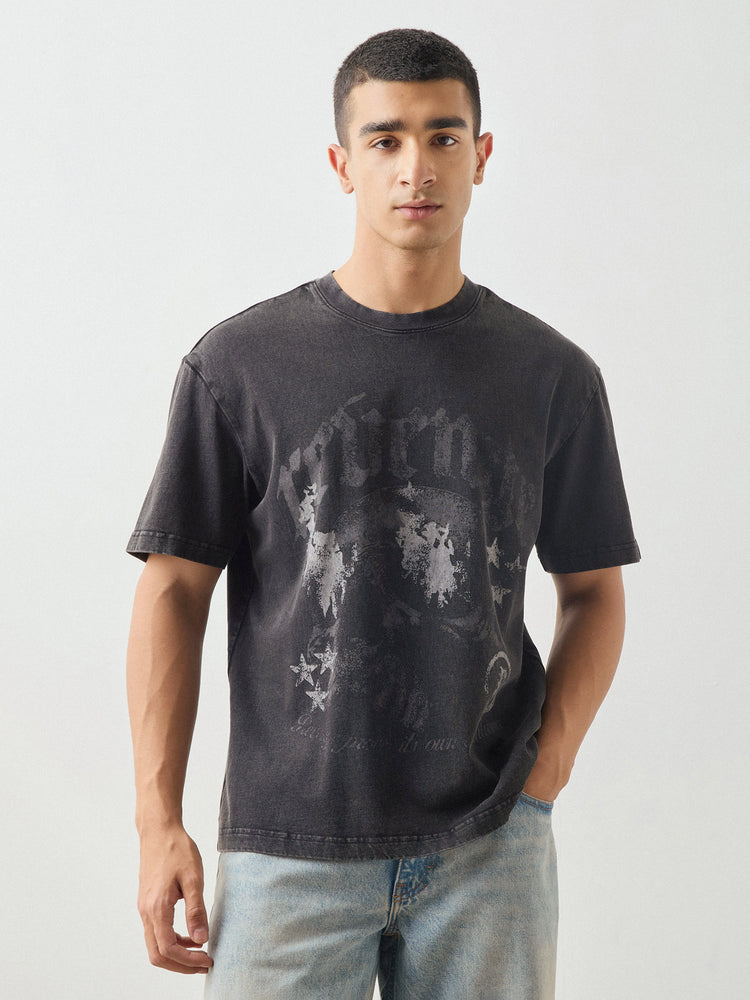 Relaxed Fit Chest Print T-Shirt