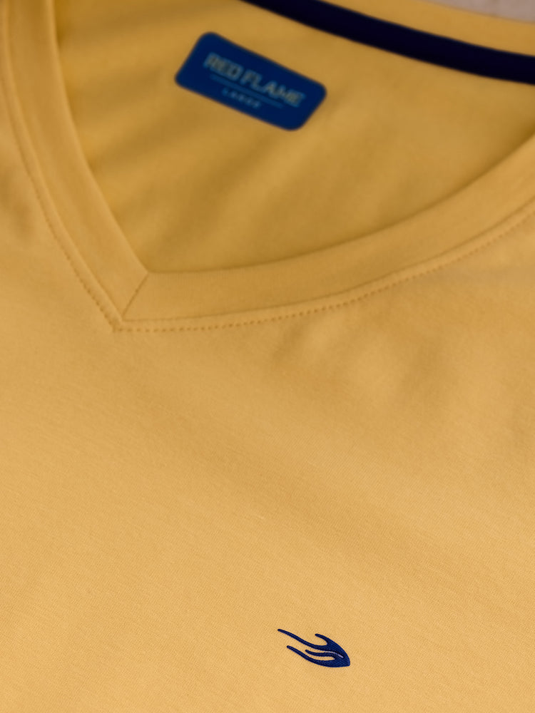 Cotton Stretch V-neck T-Shirt