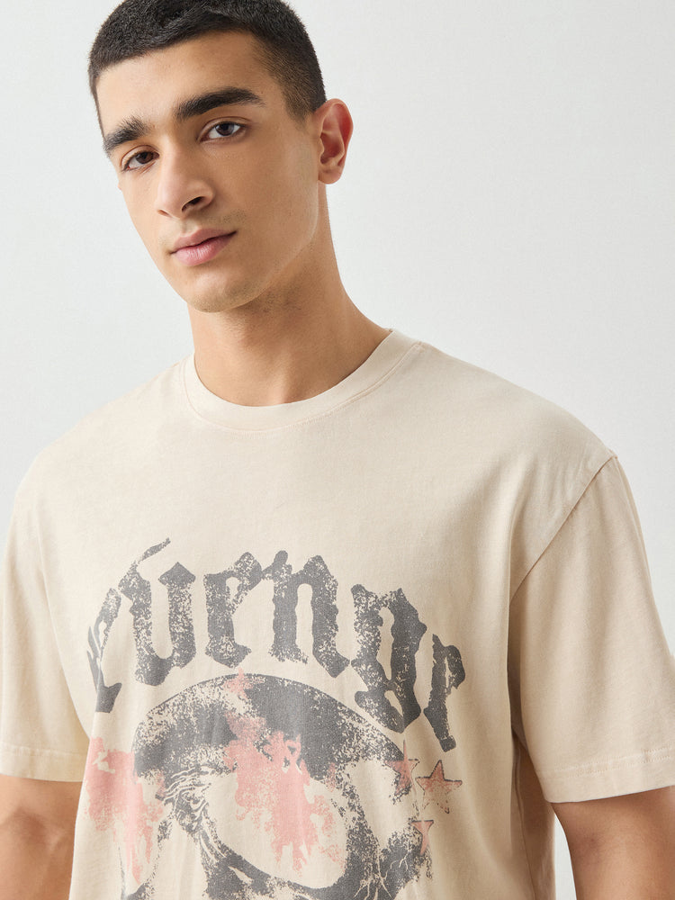 Relaxed Fit Chest Print T-Shirt