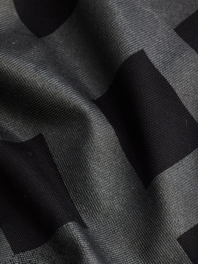 Black Printed Polo T-Shirt