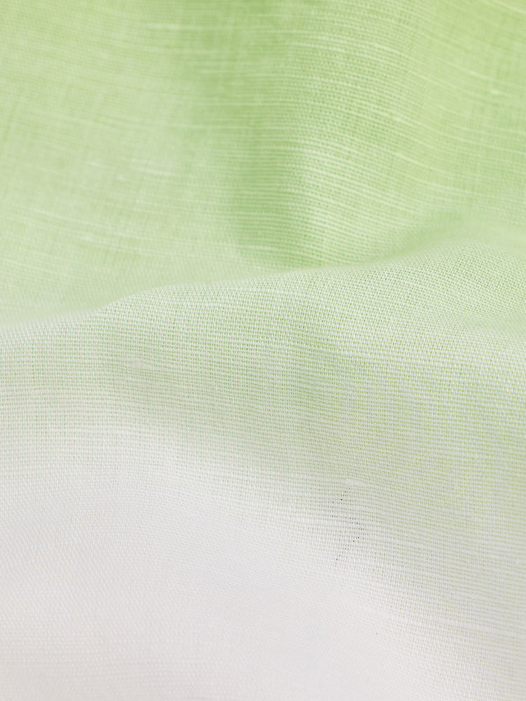 Green Tie Dye Linen Kurta