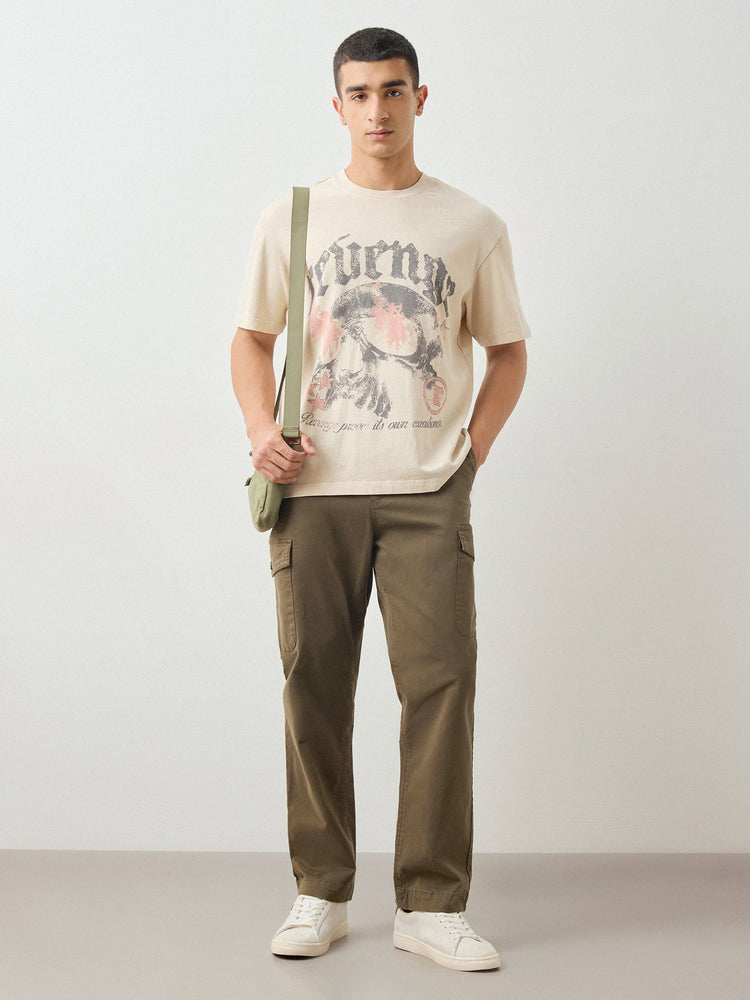 Relaxed Fit Chest Print T-Shirt