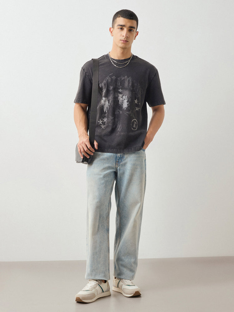 Relaxed Fit Chest Print T-Shirt