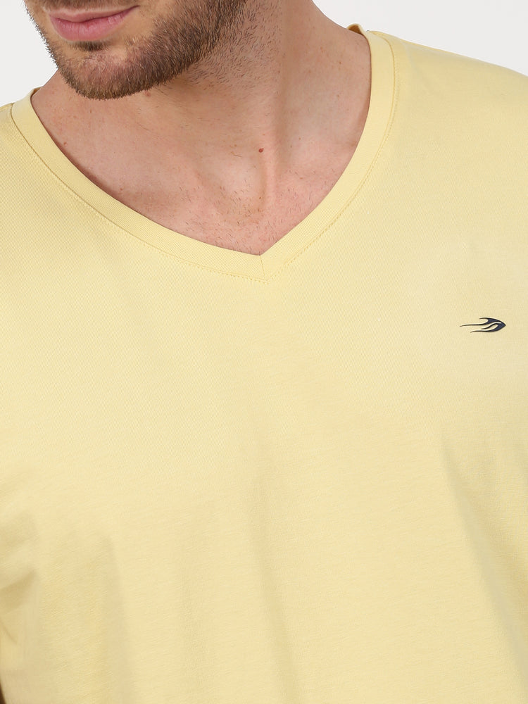 Cotton Stretch V-neck T-Shirt