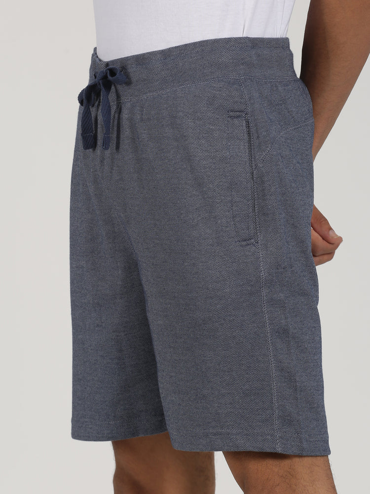 Navy KnIts Plain Shorts