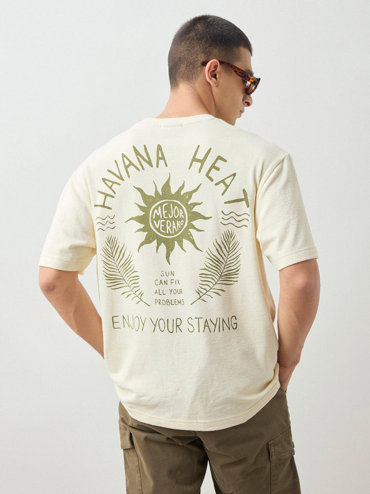 Relaxed Fit Chest Print T-Shirt