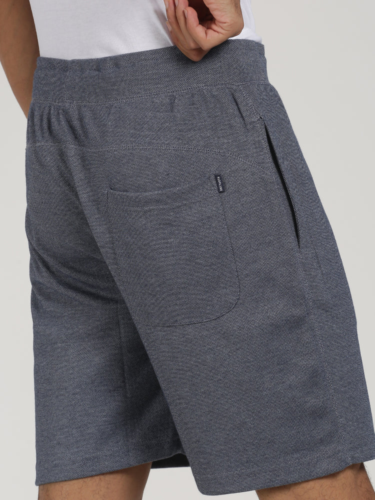 Navy KnIts Plain Shorts