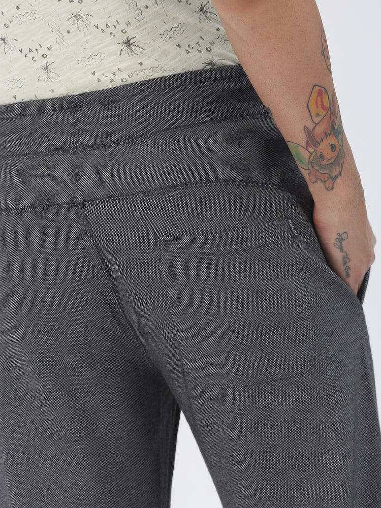 Grey Knits Plain Track Pant