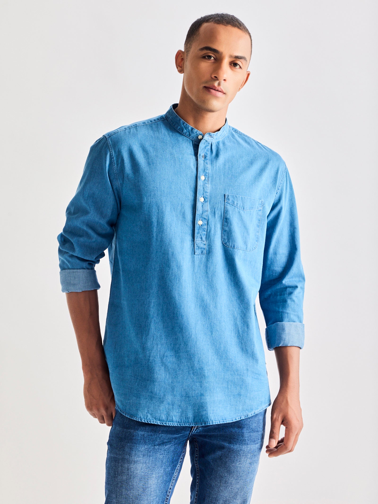 Blue Denim Kurta