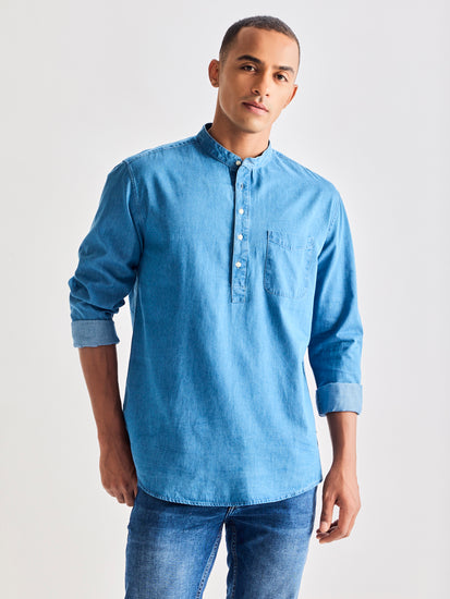 Blue Denim Kurta