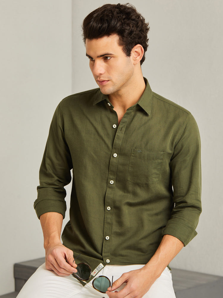 Linen Cotton Blend Shirt