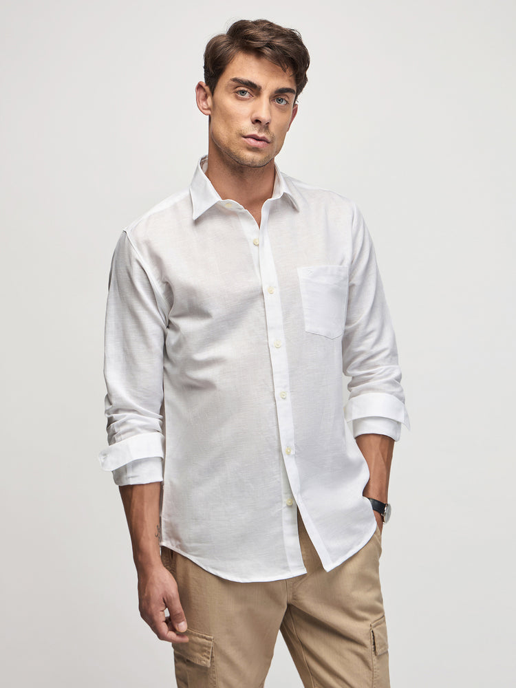 Linen Cotton Blend Shirt