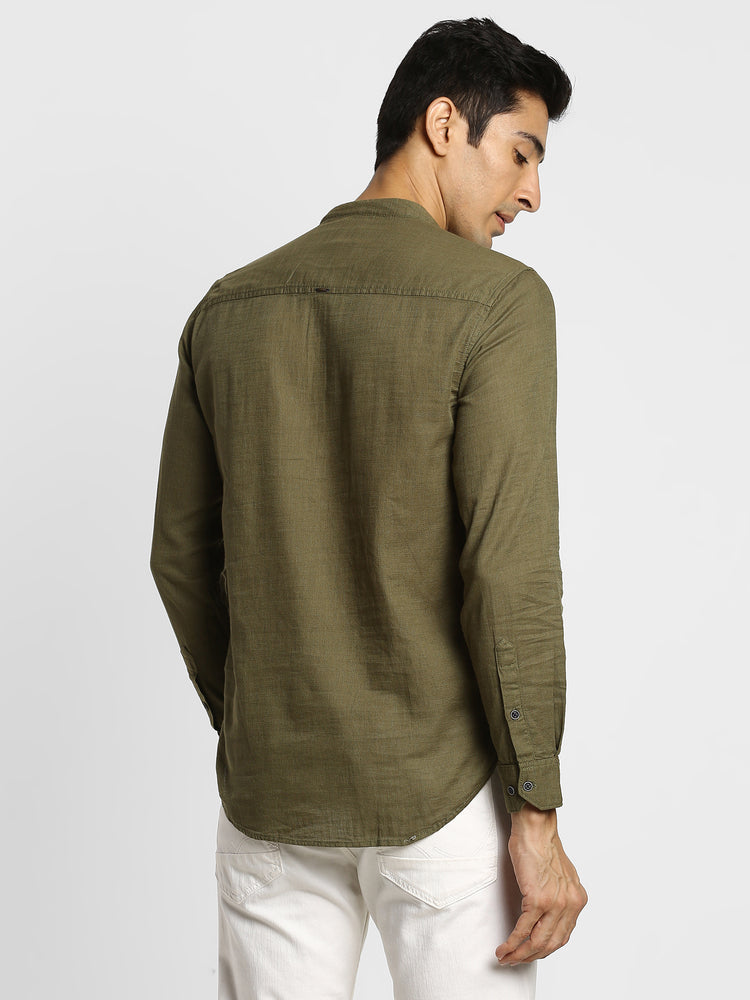 Olive Plain Kurta