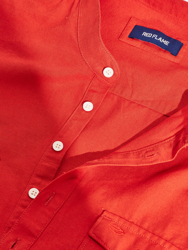 Red Double Pocket Kurta