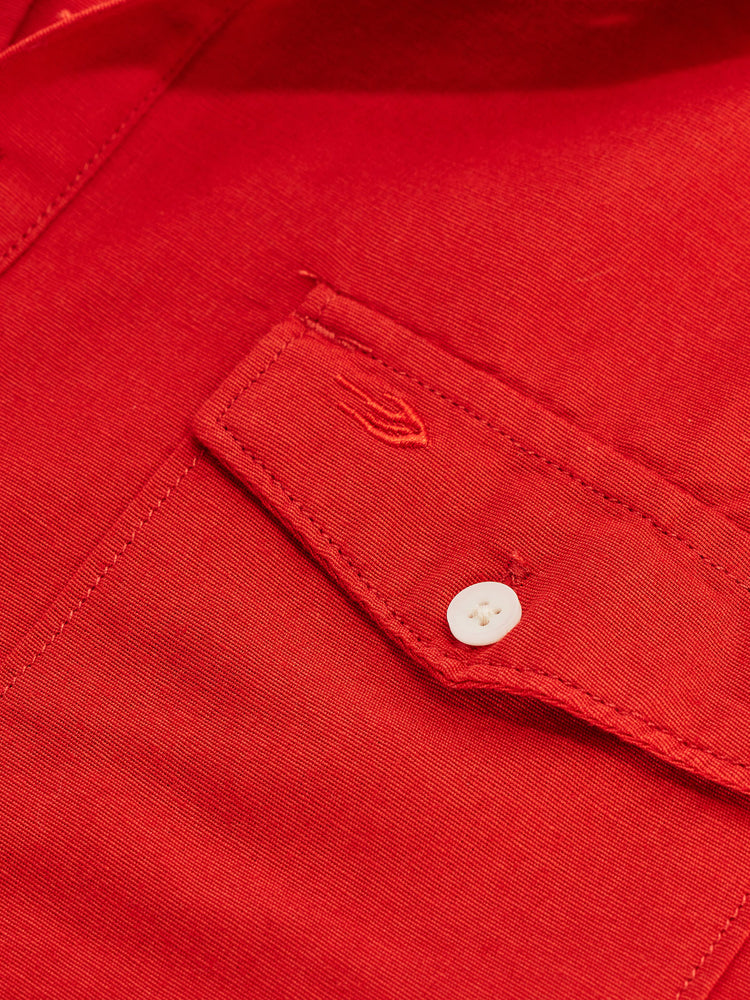 Red Double Pocket Kurta