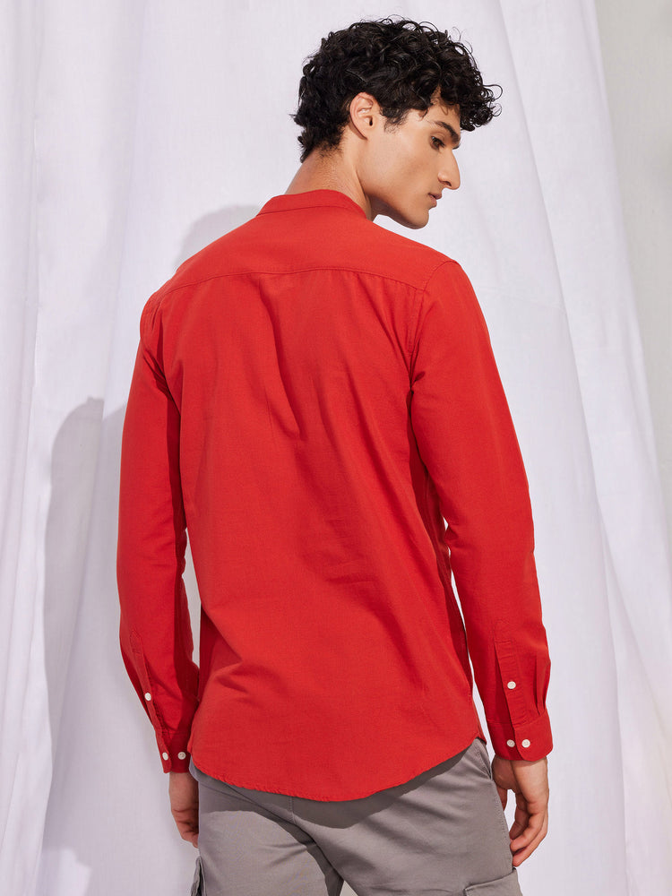 Red Double Pocket Kurta