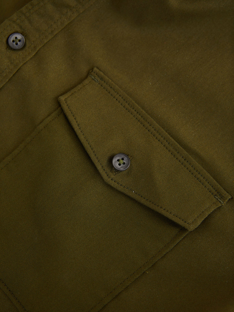 Olive Power Stretch Cargo Shirt
