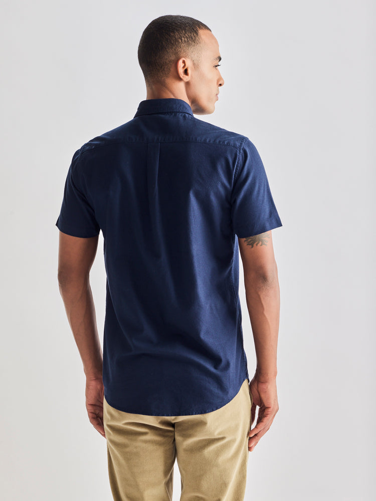 Navy Pure Cotton Solid Shirt