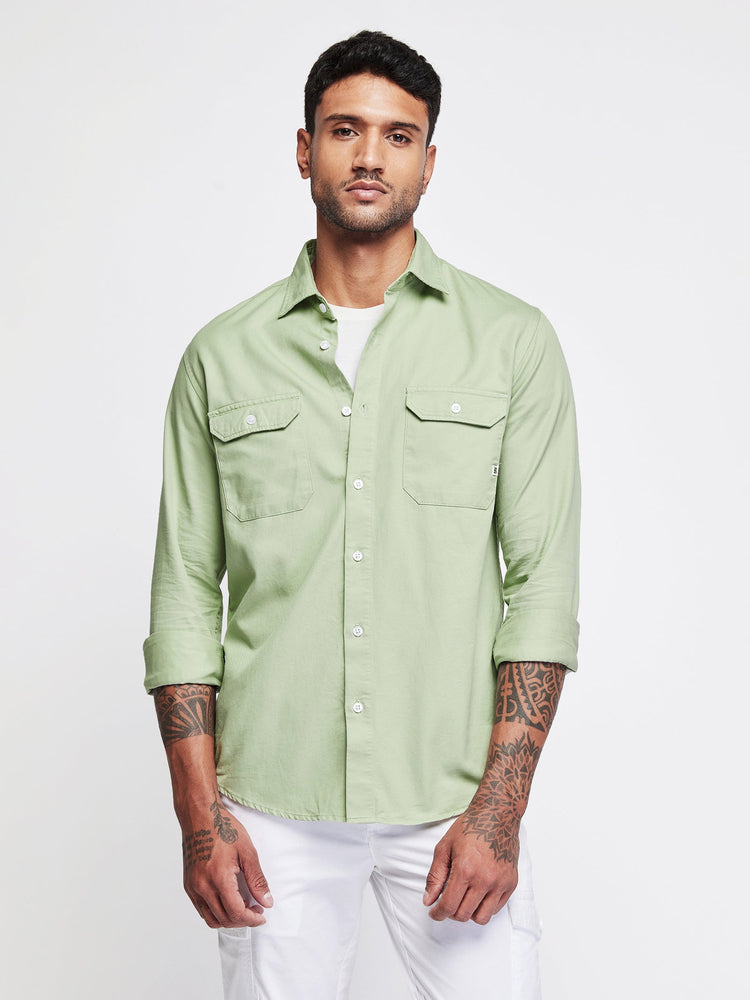 Double Pocket Twill Shirt
