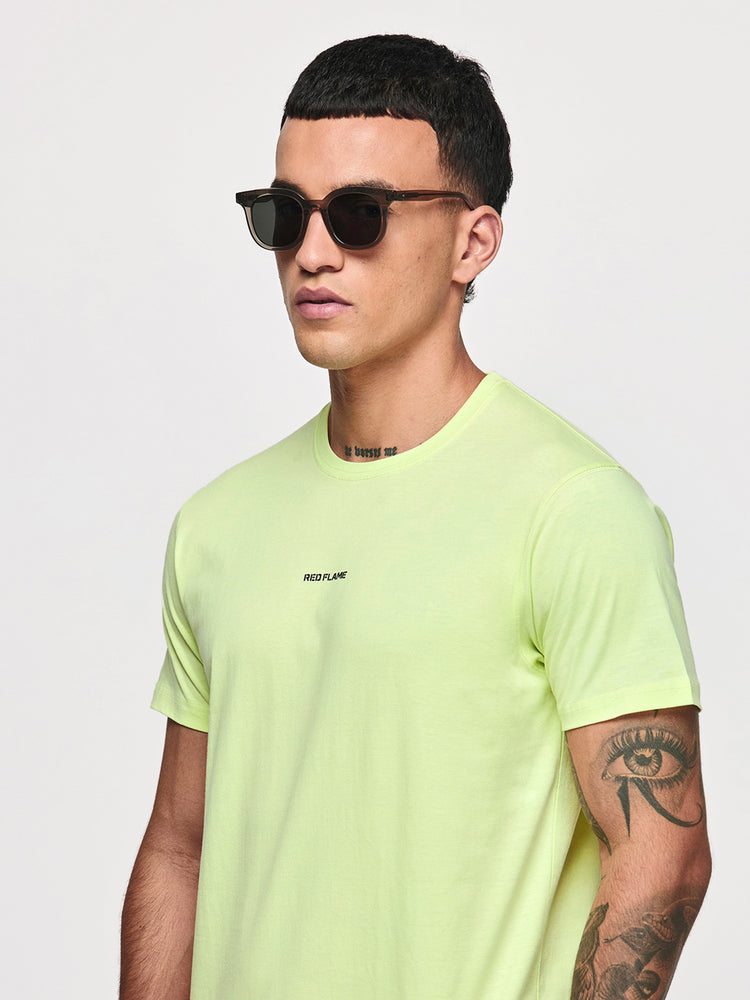 Green Cotton Crew T-Shirts