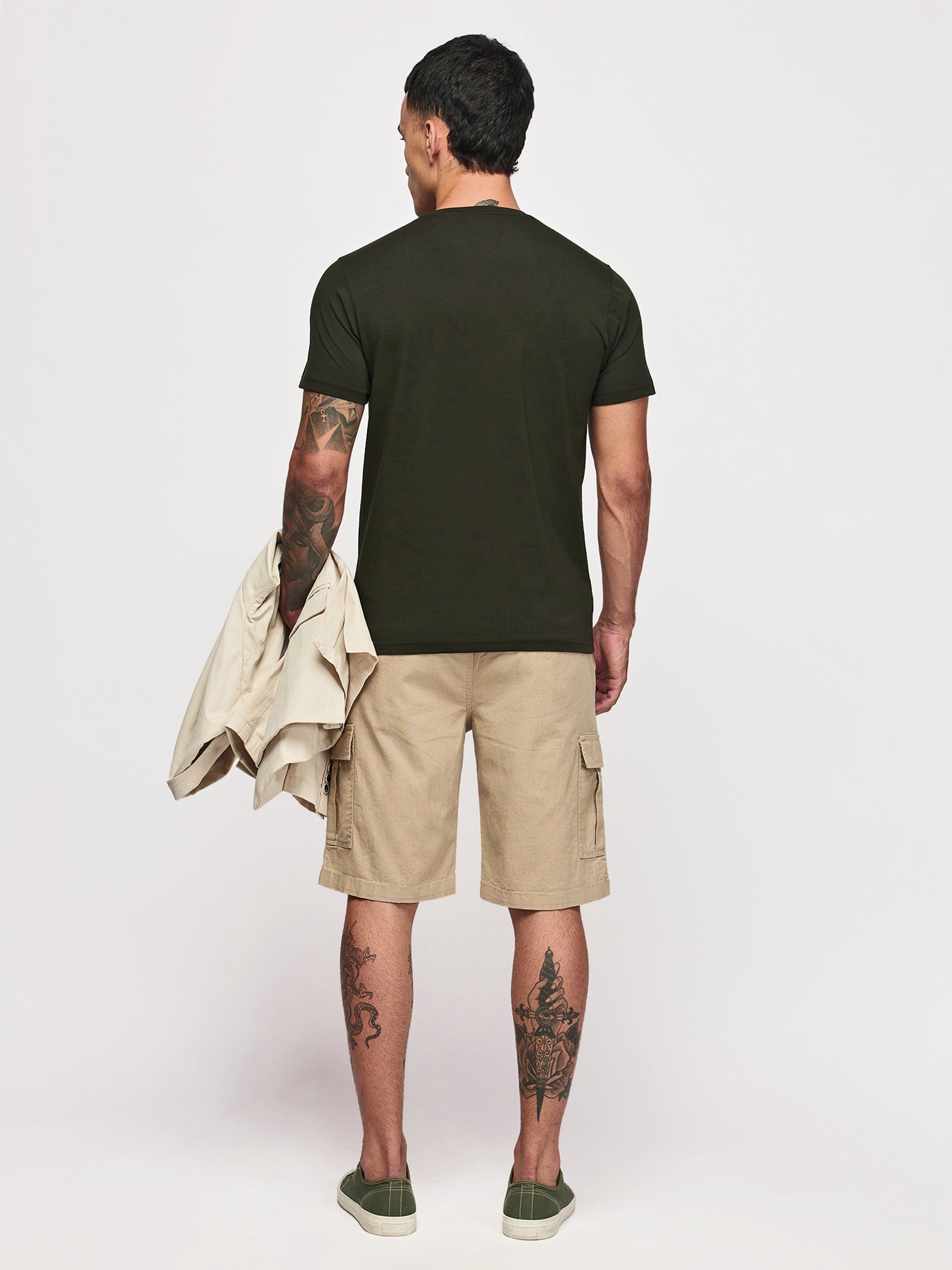 Cotton Stretch V-neck T-Shirt