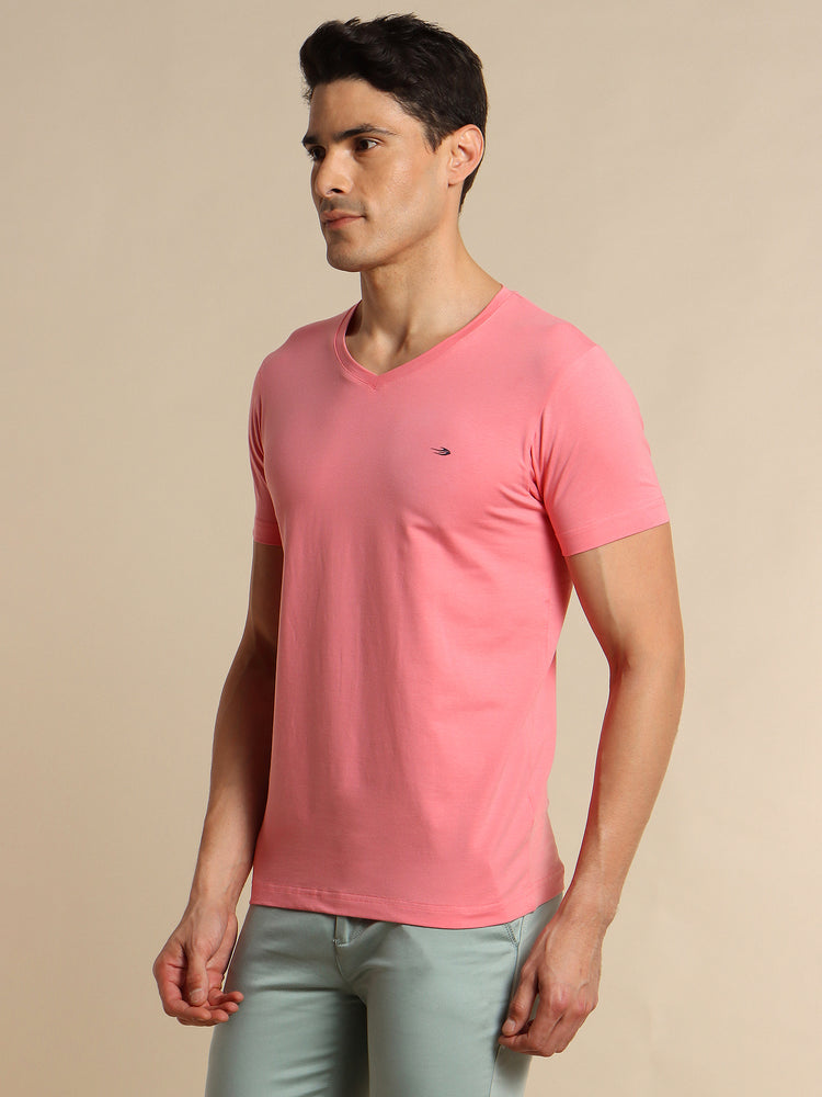 Cotton Stretch V-neck T-Shirt