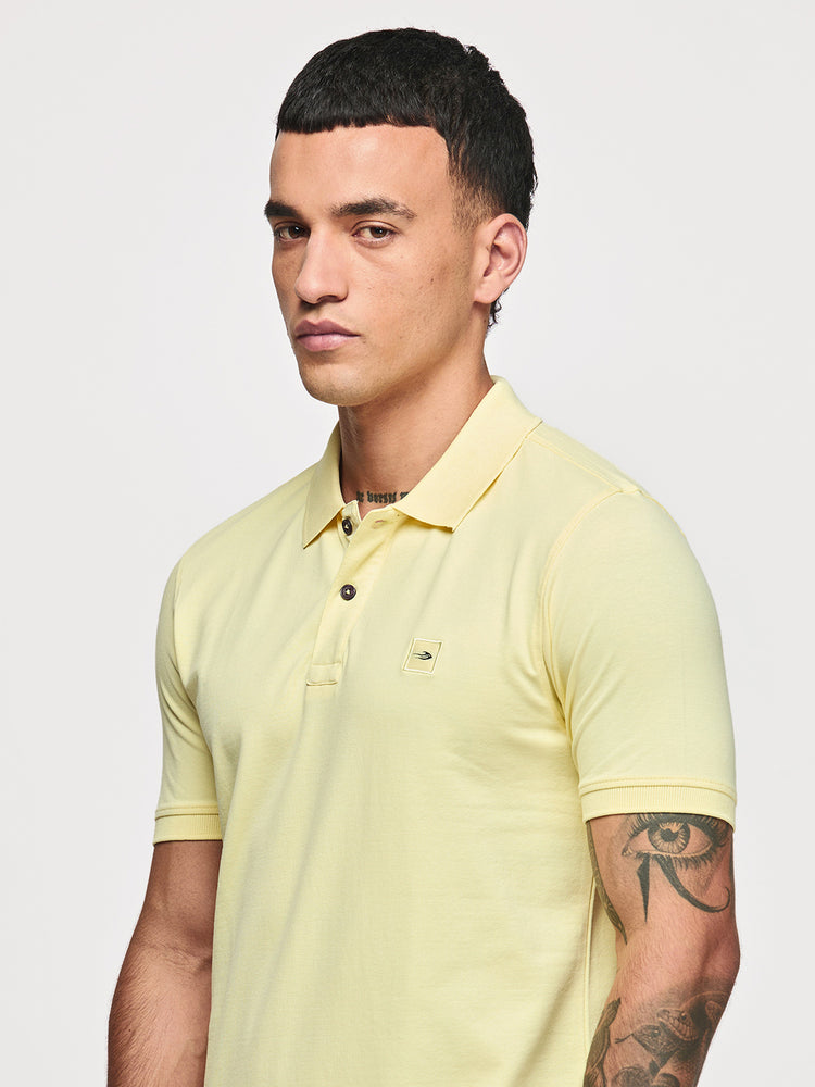 Yellow Cotton Stretch Polo T-Shirts