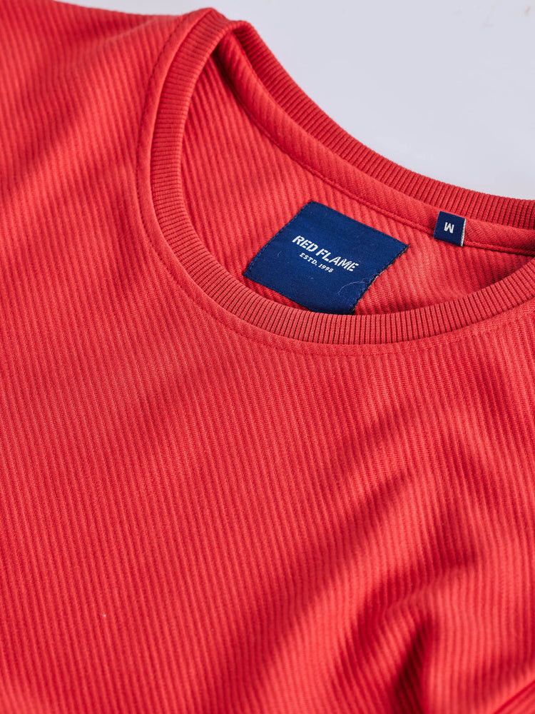 Red Jacquard Sweatshirt