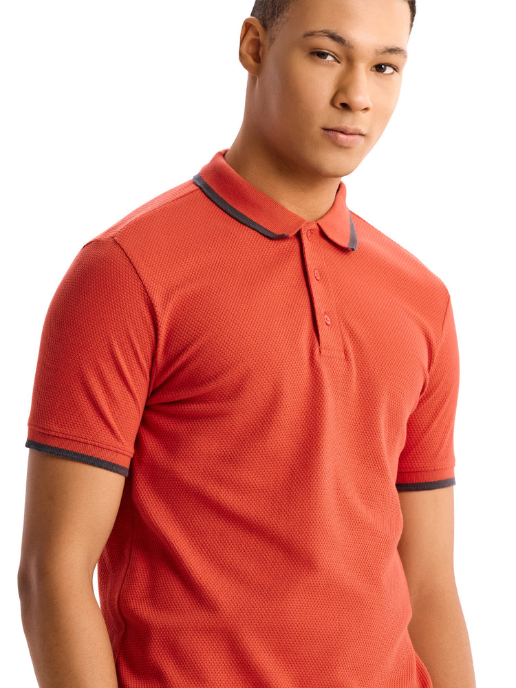 Orange Cotton Polo T-Shirt