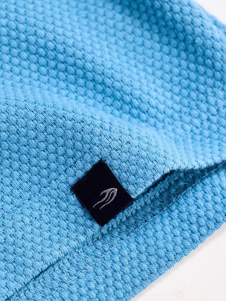 Blue Cotton Polo T-Shirt