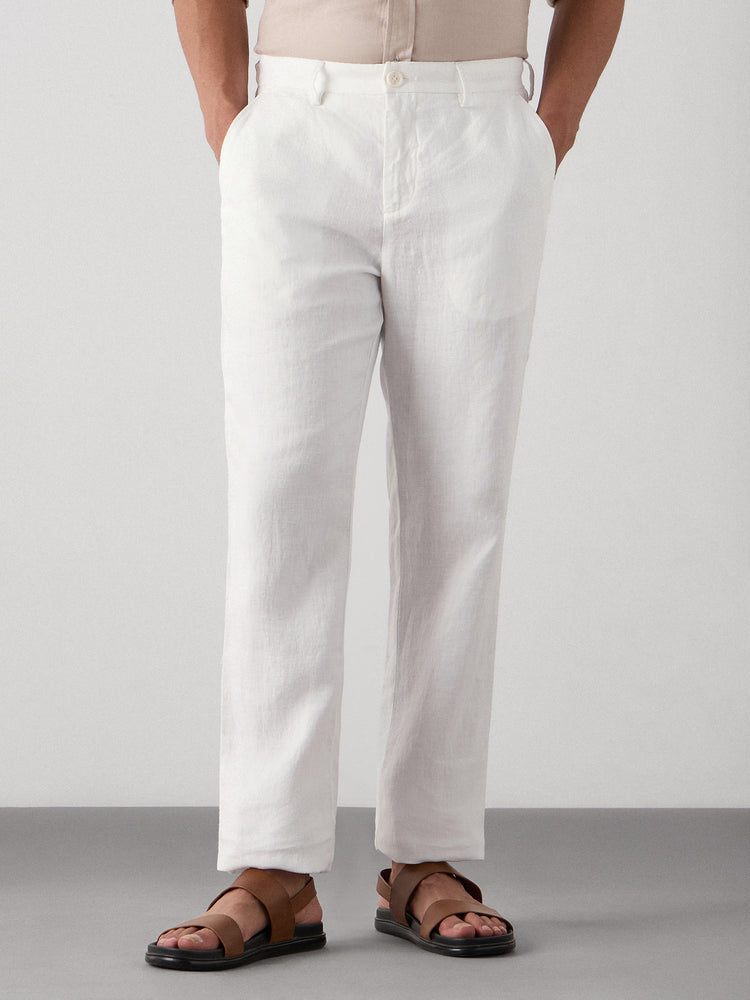 Relaxed Fit Pure Linen Trouser