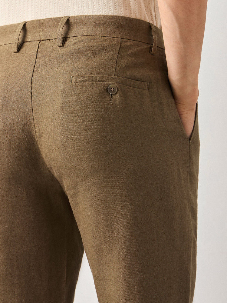 Relaxed Fit Pure Linen Trouser