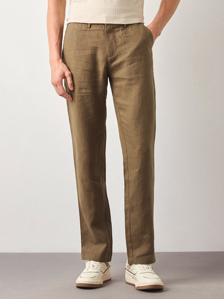 Relaxed Fit Pure Linen Trouser