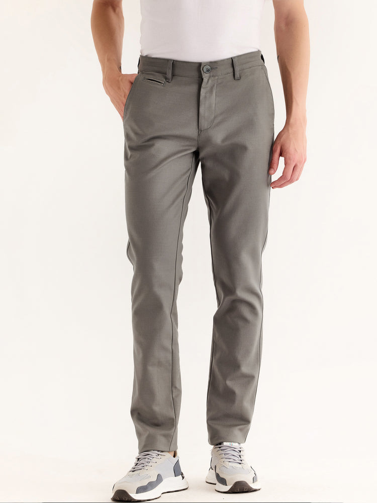 Grey Stretch Slim Fit Trouser