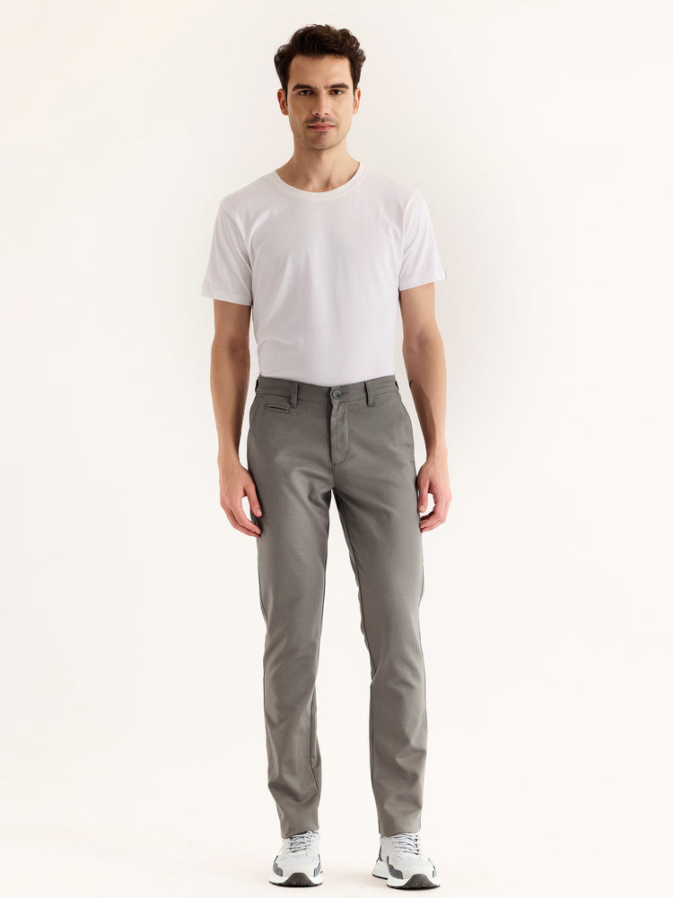 Grey Stretch Slim Fit Trouser