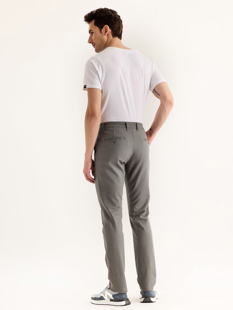 Grey Stretch Slim Fit Trouser