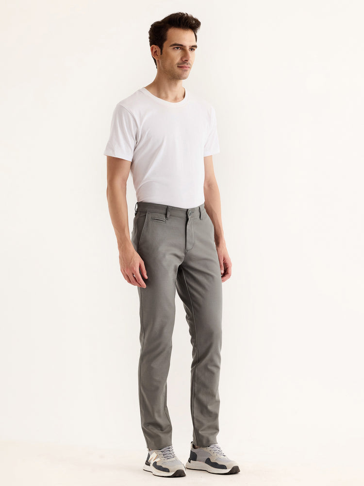 Grey Stretch Slim Fit Trouser