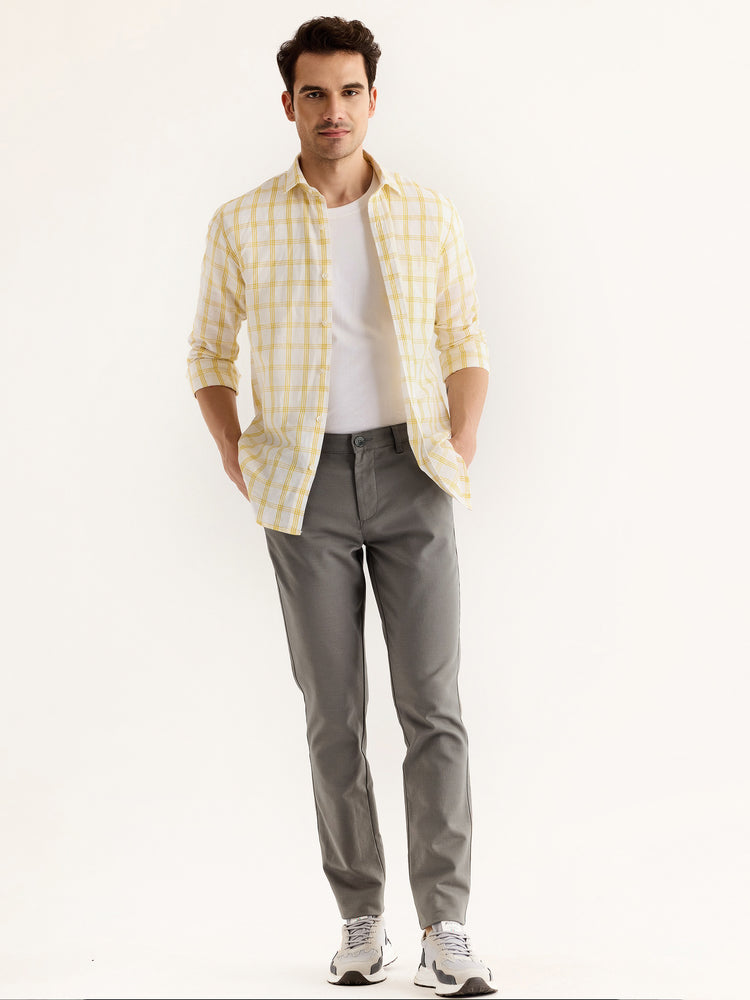 Grey Stretch Slim Fit Trouser