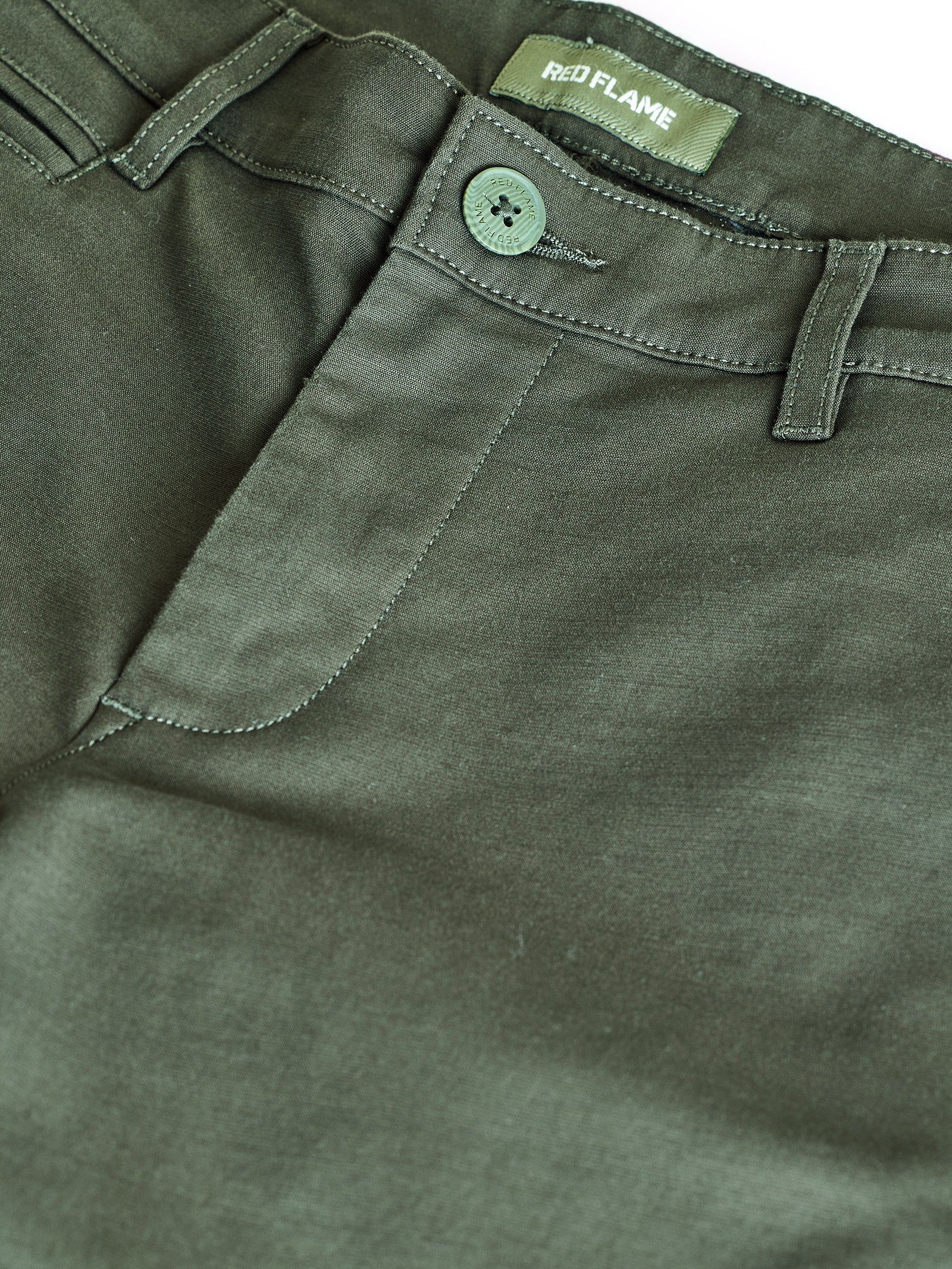 Olive Stretch Slim Fit Trouser