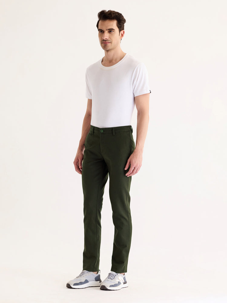Olive Stretch Slim Fit Trouser