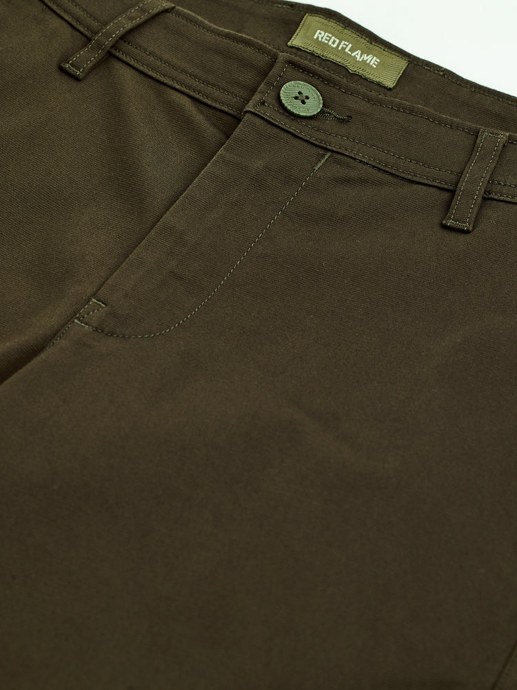 Olive Stretch Slim Fit Trouser