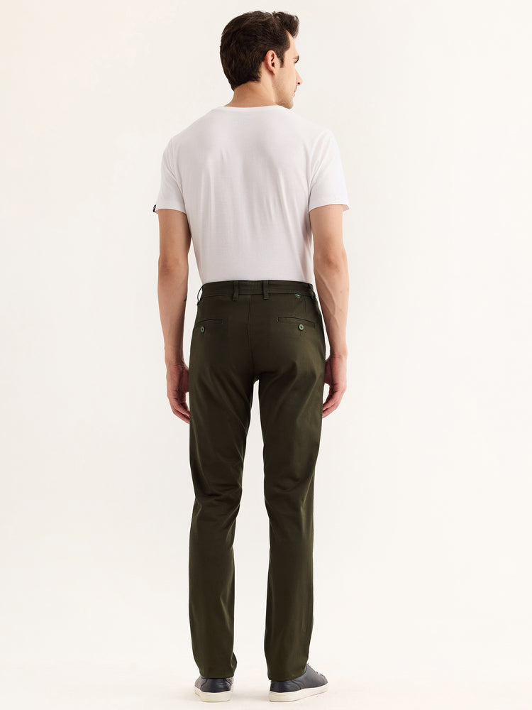 Olive Stretch Slim Fit Trouser