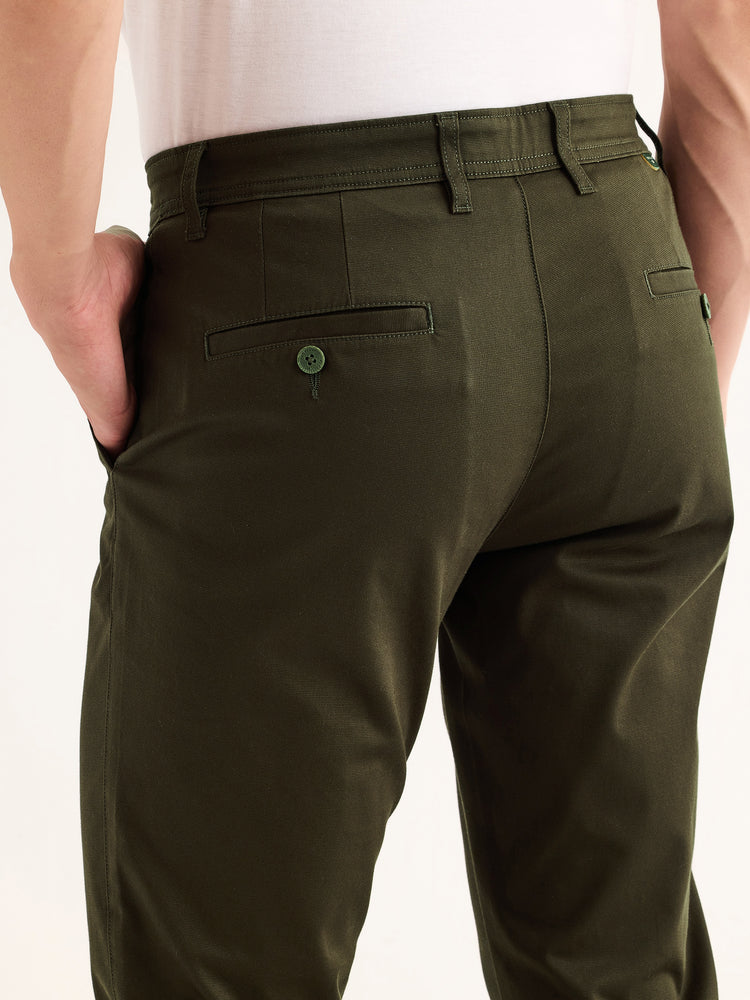 Olive Stretch Slim Fit Trouser
