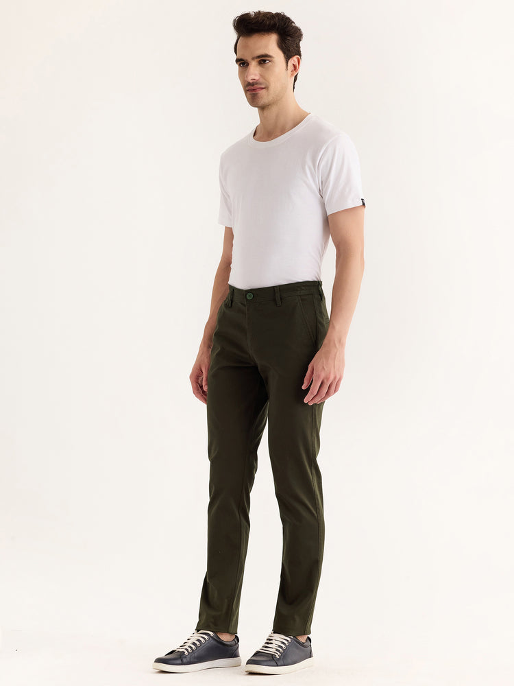 Olive Stretch Slim Fit Trouser